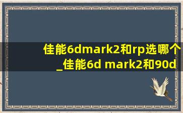佳能6dmark2和rp选哪个_佳能6d mark2和90d如何选